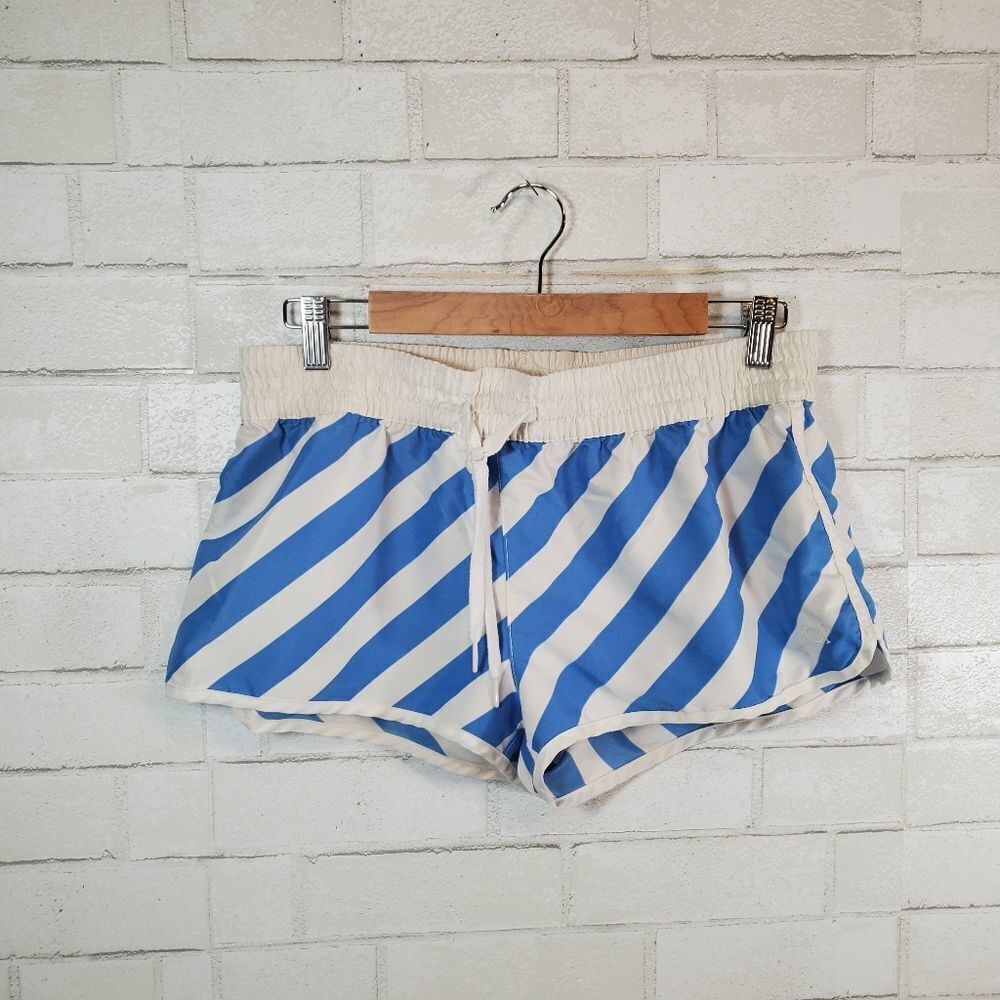 OP blue and white swim shorts